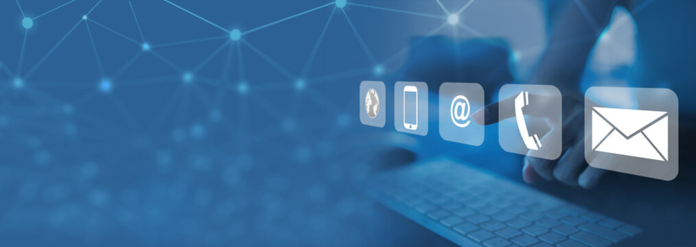 image with email and call icons for contact us page 